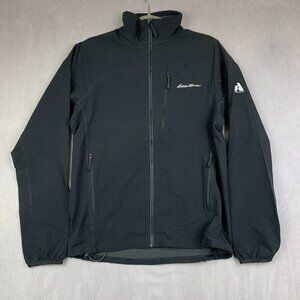 Eddie Bauer First Ascent Mens Sandstone Backbone Jacket Small Black Full Zip